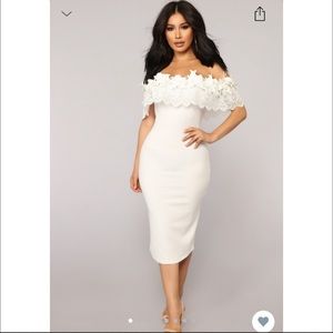 Fashion Nova Strapless White dress
